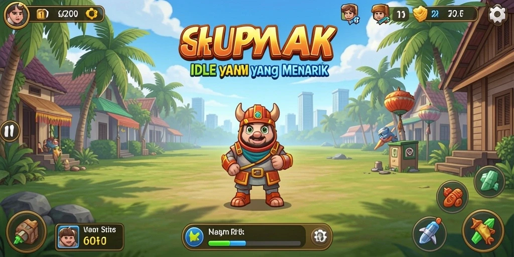 Tangkapan layar gameplay 6RT yang menampilkan suasana Idle yang tenang.