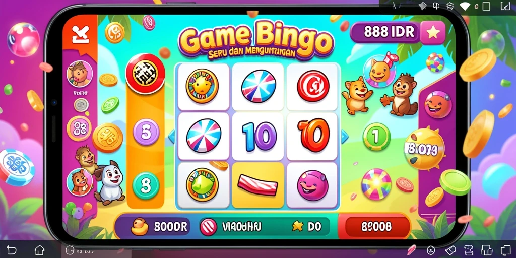 Tampilan gameplay seru dari 888IDR yang penuh semangat Bingo.