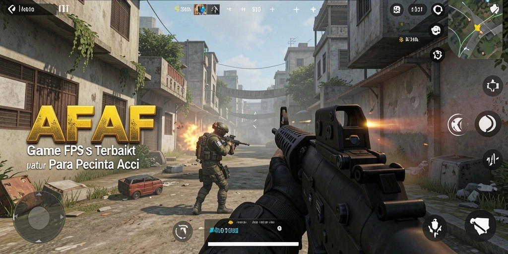Screenshot AFAF menampilkan aksi intens permainan FPS.