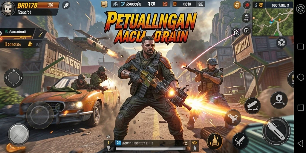 Tampilan dinamis gameplay BRO178 yang menegangkan dan penuh aksi.