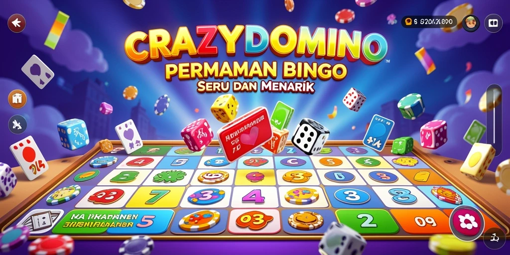 Screenshot gameplay <strong>CRAZYDOMINO</strong> yang menunjukkan keseruan Bingo.