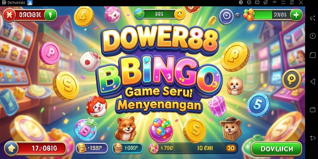 Tampilan gameplay Bingo yang seru dan interaktif dari DOWER88.