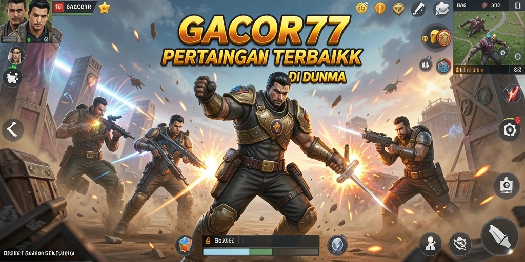 Tangkapan layar menunjukkan aksi intens dalam pertempuran Battle Royale.