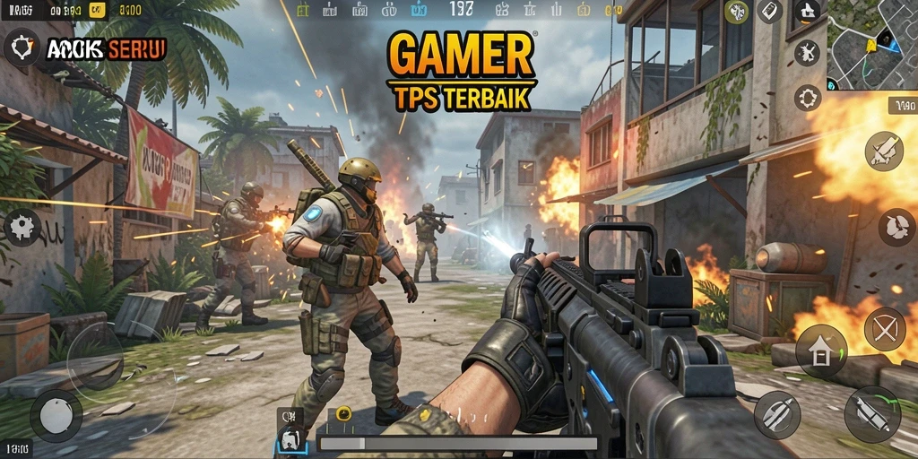 Tampilan aksi mendebarkan dalam gameplay GAMERP.