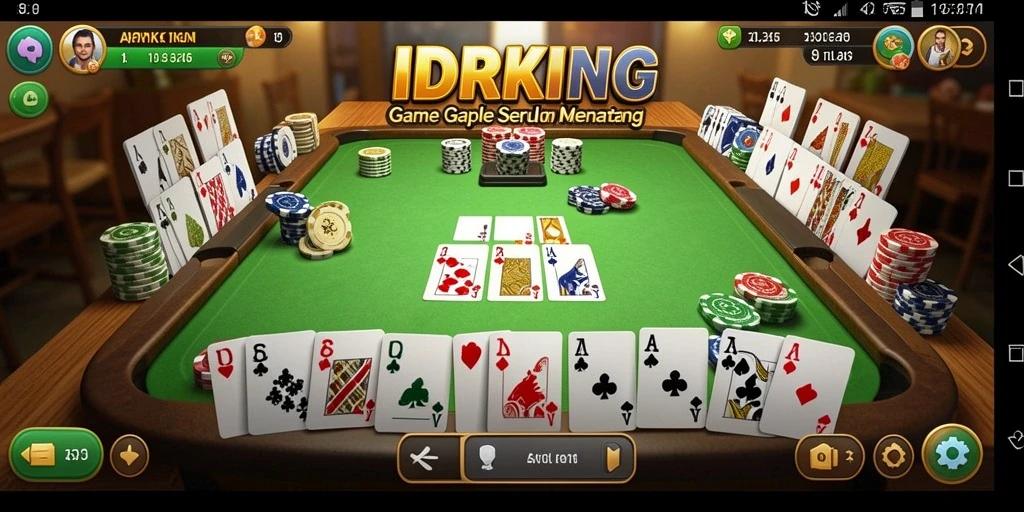 Screenshot dari gameplay Gaple yang menarik di IDRKING.