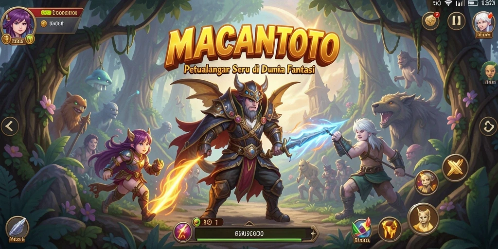 Tampilan screenshot gameplay penuh aksi di MACANTOTO.