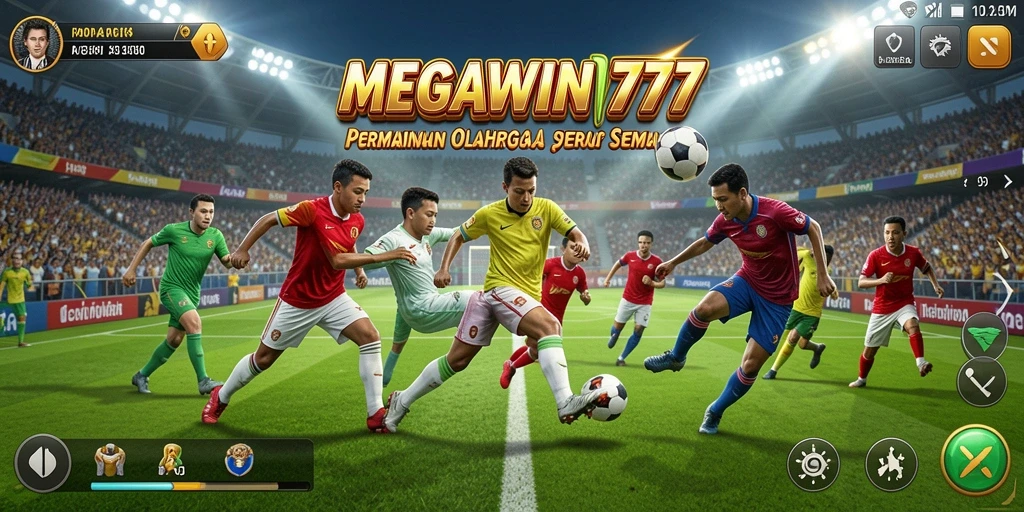 Tampilan gameplay seru dari MEGAWIN777 yang menghadirkan olahraga favorit.