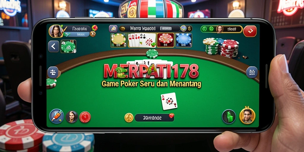 Tampilan gameplay seru dalam MERPATI178 saat bermain poker.