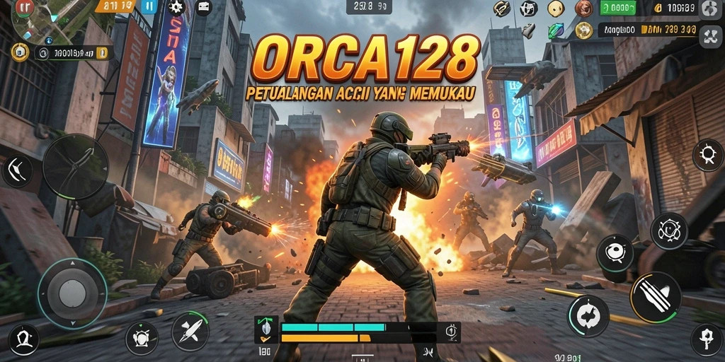 Menampilkan gameplay intens dan karakter aksi yang dinamis.