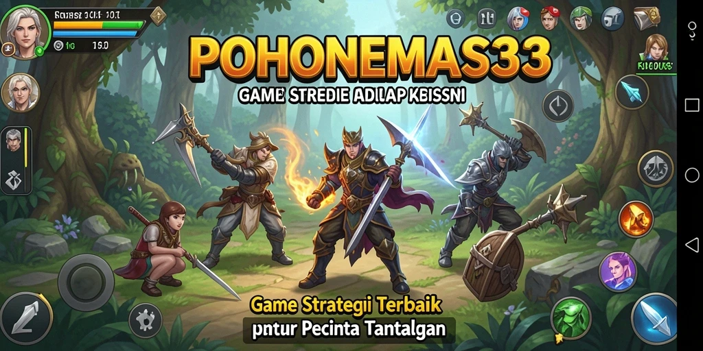 Tangkapan layar gameplay POHONEMAS33 menampilkan pertempuran strategis yang mendebarkan.