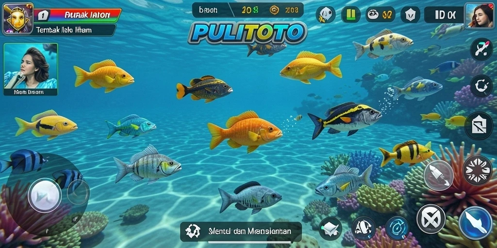 Tampilan gameplay Tembak Ikan PULITOTO yang seru dan menarik.