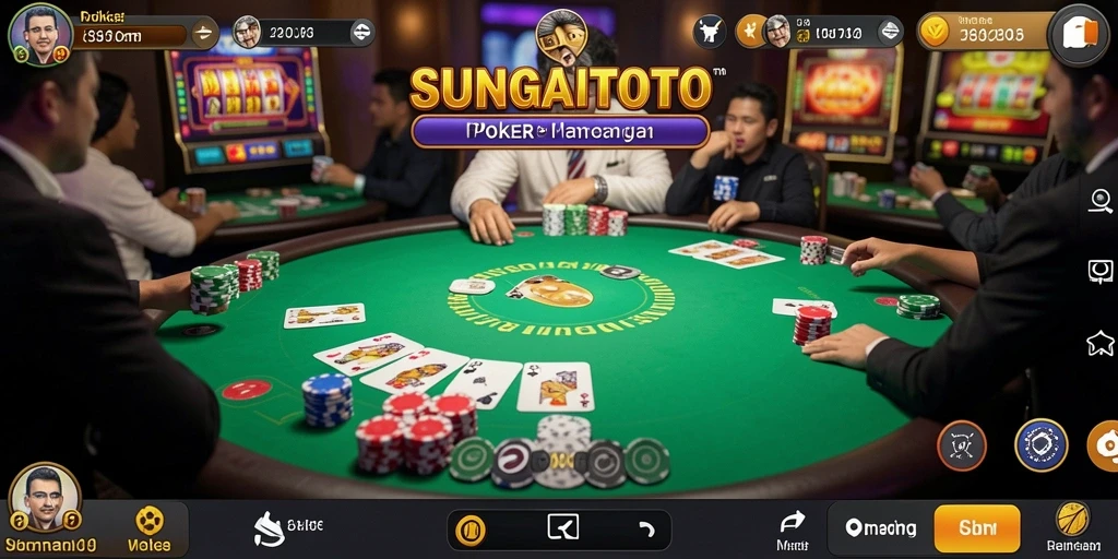 Screenshot SUNGAITOTO menampilkan gameplay Poker yang seru.