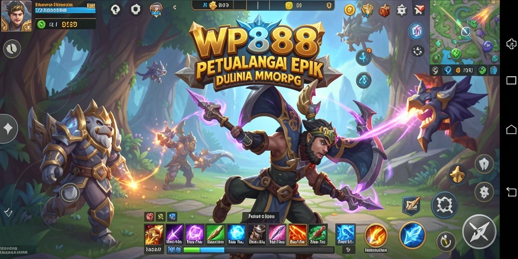 Tampilan gameplay seru dalam dunia fantasi WP888.